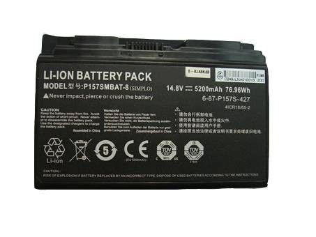 Erstatte laptop-batteri til CLEVO P157SMBAT-8 Erstatte laptop-batteri CLEVO til P157SMBAT-8