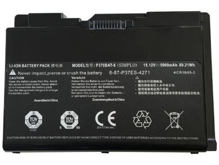 Erstatte laptop-batteri til CLEVO P370EM3 Erstatte laptop-batteri CLEVO til P370EM3