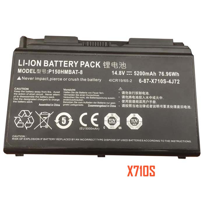 Erstatte laptop-batteri til CLEVO P150HMBAT-8 Erstatte laptop-batteri CLEVO til P150HMBAT-8