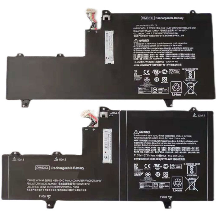 Erstatte laptop-batteri til hp HSTNN-IB7O Erstatte laptop-batteri hp til HSTNN-IB7O
