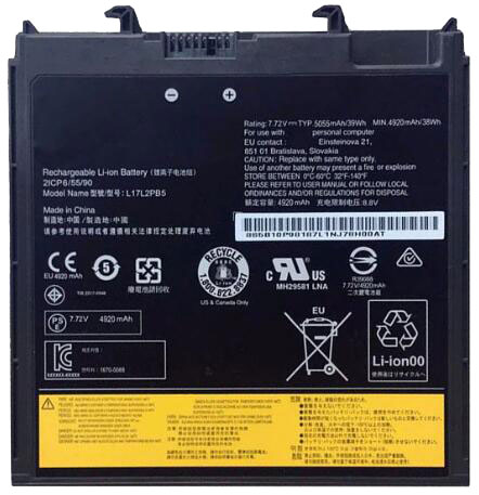 Erstatte laptop-batteri til LENOVO L17M2PB5 Erstatte laptop-batteri LENOVO til L17M2PB5