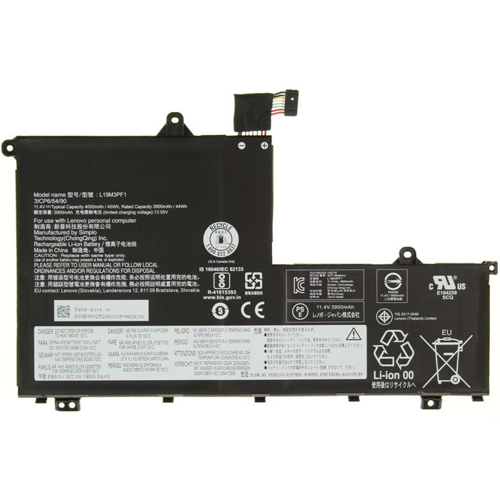 Erstatte laptop-batteri til LENOVO L19M3PF9 Erstatte laptop-batteri LENOVO til L19M3PF9